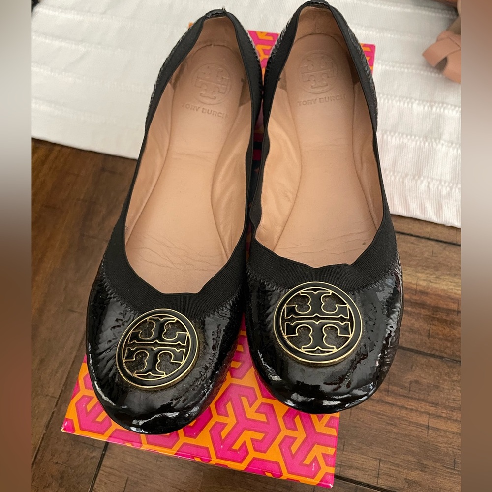 Tory Burch Black Caroline Ballet Flats